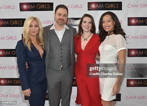 Actress Sarah Schreiber, director and executive producer David Slack, actress and exeutive producer Kate Bond and actress Annie Ruby attend the...