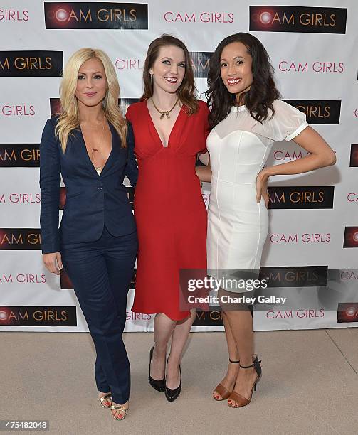 Actress Sarah Schreiber, actress and exeutive producer Kate Bond and actress Annie Ruby attend the screening party for the new original web series,...