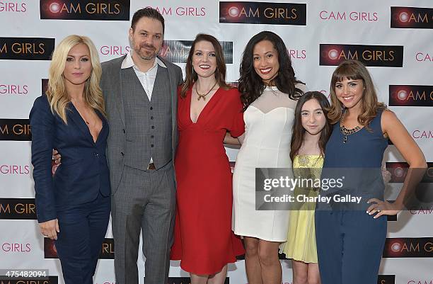 Actress Sarah Schreiber, director and executive producer David Slack, actress and exeutive producer Kate Bond, actresses Annie Ruby and Ava Cantrell,...