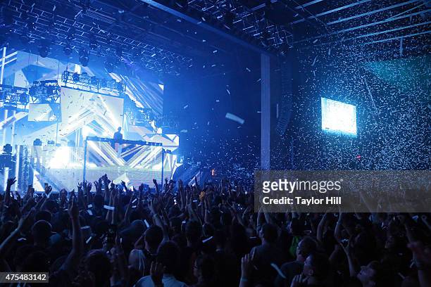 Calvin Harris performs during the 2015 Sweetlife Festival at Merriweather Post Pavillion on May 31, 2015 in Columbia, Maryland.