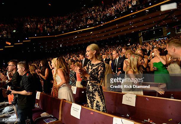View of the audience during the 3rd Annual KLOVE Fan Awards at the Grand Ole Opry House on May 31, 2015 in Nashville, Tennessee.