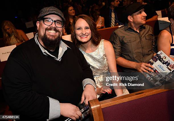 Mike Weaver of Big Daddy Weave and Candice Weaver attend the 3rd Annual KLOVE Fan Awards at the Grand Ole Opry House on May 31, 2015 in Nashville,...