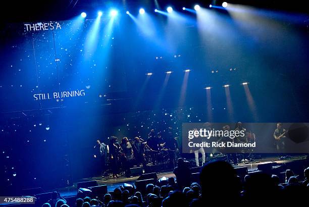 Recording artist Danny Gokey performs onstage during the 3rd Annual KLOVE Fan Awards at the Grand Ole Opry House on May 31, 2015 in Nashville,...