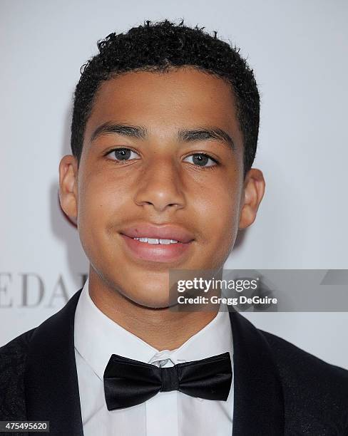 Actor Marcus Scribner arrives at the Cedars-Sinai Sports Spectacular at the Hyatt Regency Century Plaza on May 31, 2015 in Century City, California.