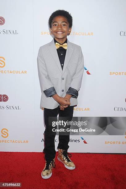 Actor Miles Brown arrives at the Cedars-Sinai Sports Spectacular at the Hyatt Regency Century Plaza on May 31, 2015 in Century City, California.