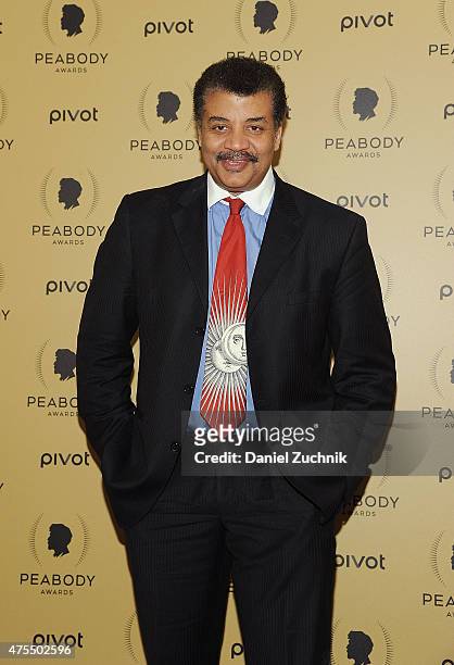 Neil deGrasse Tyson poses at The 74th Annual Peabody Awards Ceremony at Cipriani Wall Street on May 31, 2015 in New York City.
