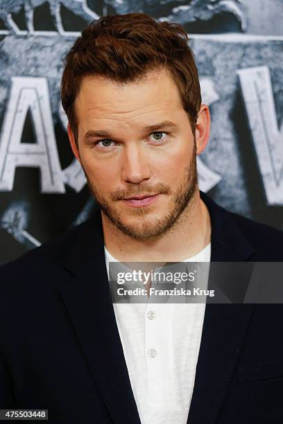 Chris Pratt attends the 'Jurassic World' Photocall on June 01, 2015 in Berlin, Germany.