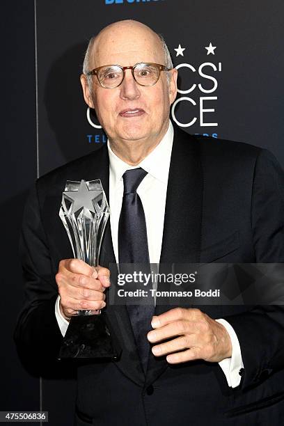 Jeffrey Tambor poses in the press room with the award for best actor in a comedy series for Transparent" during the 5th annual Critics' Choice...