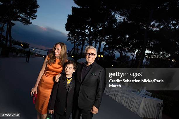 Actor Harvey Keitel with his wife Daphna Kastner and son Roman attend the 22nd Gala for AmFar Cinema Against AIDS. Photographed for Paris Match at...