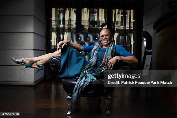 Jazz singer Dee Dee Bridgewater is photographed for Paris Match on April 14, 2015 in Paris, France.