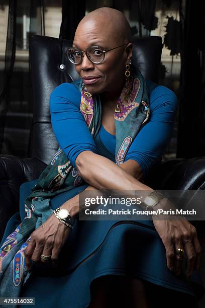 Jazz singer Dee Dee Bridgewater is photographed for Paris Match on April 14, 2015 in Paris, France.