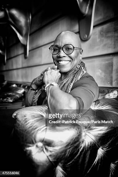 Jazz singer Dee Dee Bridgewater is photographed for Paris Match on April 14, 2015 in Paris, France.