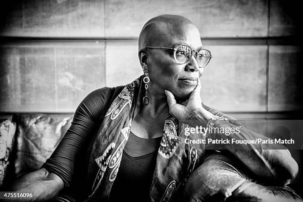 Jazz singer Dee Dee Bridgewater is photographed for Paris Match on April 14, 2015 in Paris, France.