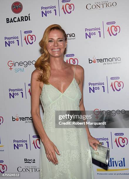 Paula Vazquez attends a photocall for the 'Numeros 1 de la Cadena 100' awards held at the Museu Nacional d'Art de Catalunya on May 28, 2015 in...