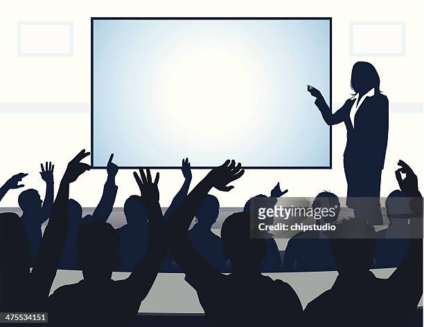vortrag - presentation speech stock-grafiken, -clipart, -cartoons und -symbole