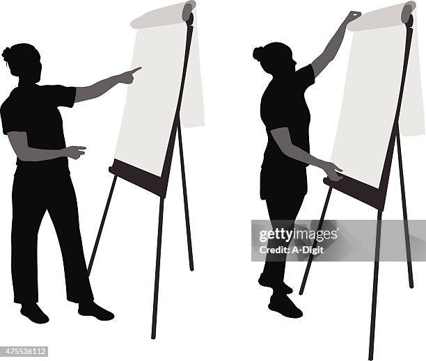 easel presentation - flipchart stock illustrations