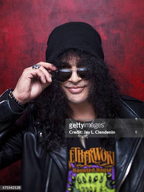 Slash is photographed for Los Angeles Times at the 2015 Sundance Film Festival on January 24, 2015 in Park City, Utah. PUBLISHED IMAGE. CREDIT MUST...