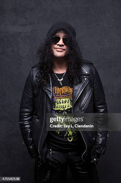 Slash is photographed for Los Angeles Times at the 2015 Sundance Film Festival on January 24, 2015 in Park City, Utah. PUBLISHED IMAGE. CREDIT MUST...