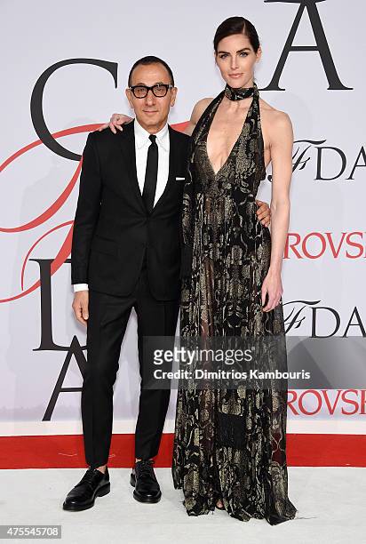 Of the Council of Fashion Designers of America Steven Kolb and Hilary Rhoda attend the 2015 CFDA Fashion Awards at Alice Tully Hall at Lincoln Center...