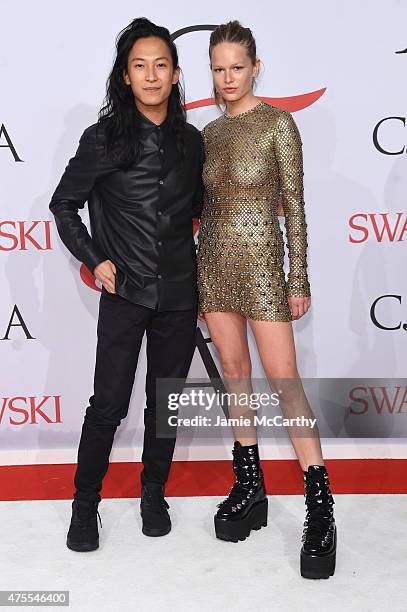 Designer Alexander Wang and Anna Ewers attend the 2015 CFDA Fashion Awards at Alice Tully Hall at Lincoln Center on June 1, 2015 in New York City.