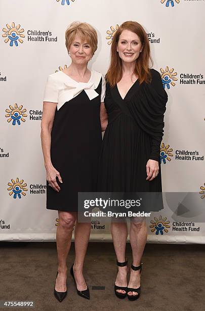 Sunday Morning correspondent Jane Pauley and actress Julianne Moore attend the Childrens Health Fund Annual Gala at Jazz at Lincoln Center on June 1,...