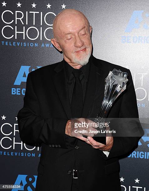Actor Jonathan Banks poses in the press room at the 5th annual Critics' Choice Television Awards at The Beverly Hilton Hotel on May 31, 2015 in...