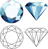 Flat style diamonds