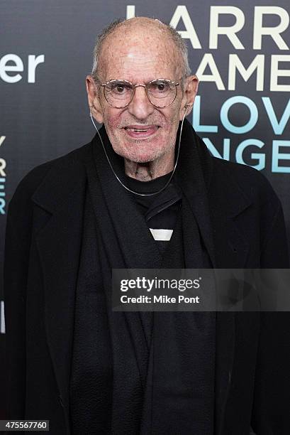 Activist Larry Kramer attend the "Larry Kramer in Love and Anger" New York Premiere at Time Warner Center on June 1, 2015 in New York City.