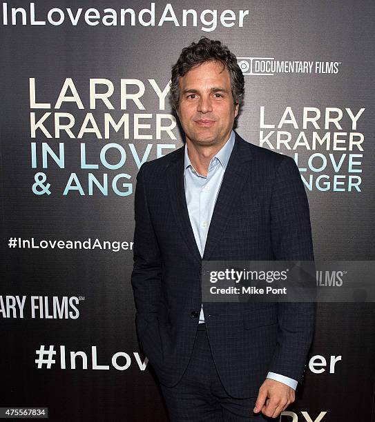 Actor Mark Ruffalo attends the "Larry Kramer in Love and Anger" New York Premiere at Time Warner Center on June 1, 2015 in New York City.