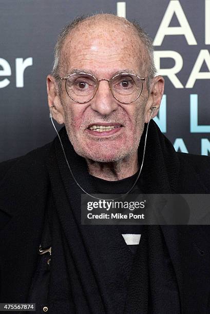 Activist Larry Kramer attend the "Larry Kramer in Love and Anger" New York Premiere at Time Warner Center on June 1, 2015 in New York City.