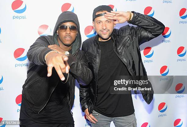 Jeremih and DJ Prostyle attend the Pepsi and iHeartRadio Summer Kickoff Party on board the Hornblower Infinity on June 1, 2015 in New York City.