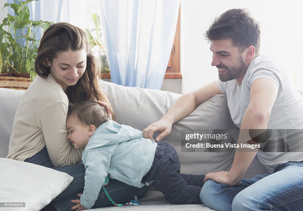 Young parents with child