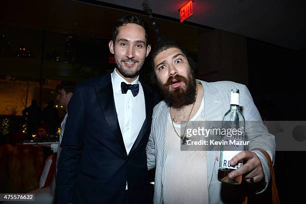 Kevin Systrom and Josh Ostrovsky attend the 2015 CFDA Fashion Awards at Alice Tully Hall at Lincoln Center on June 1, 2015 in New York City.