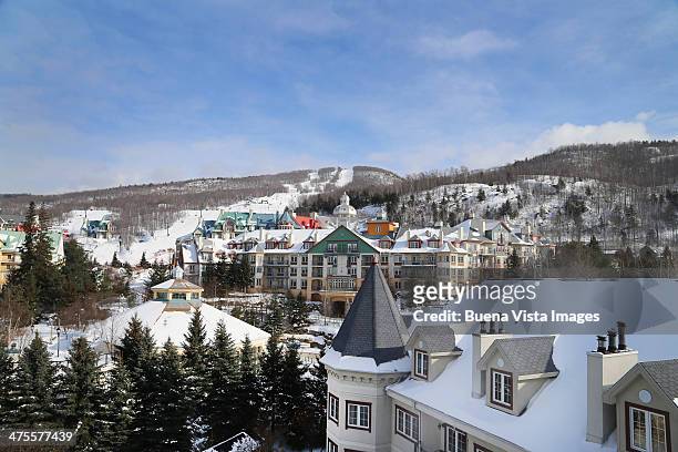 the ski resort of mont tremblant - mont tremblant stock pictures, royalty-free photos & images