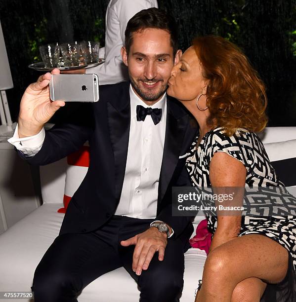 Instagram founder and CEO Kevin Systrom and designer Diane von Furstenberg attend the 2015 CFDA Fashion Awards at Alice Tully Hall at Lincoln Center...