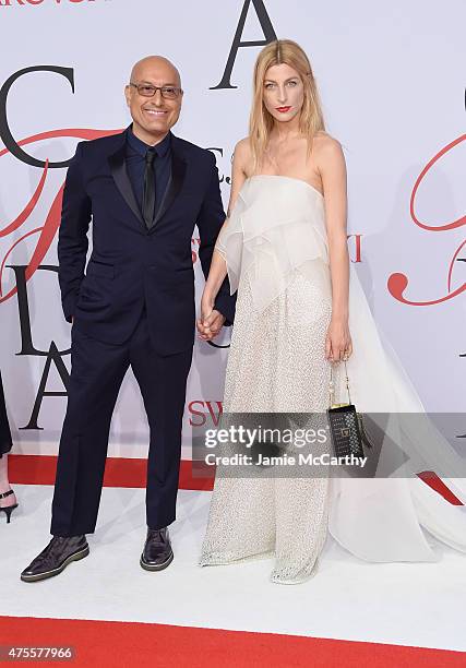 Angel Sanchez and Ada Kokosar attend the 2015 CFDA Fashion Awards at Alice Tully Hall at Lincoln Center on June 1, 2015 in New York City.