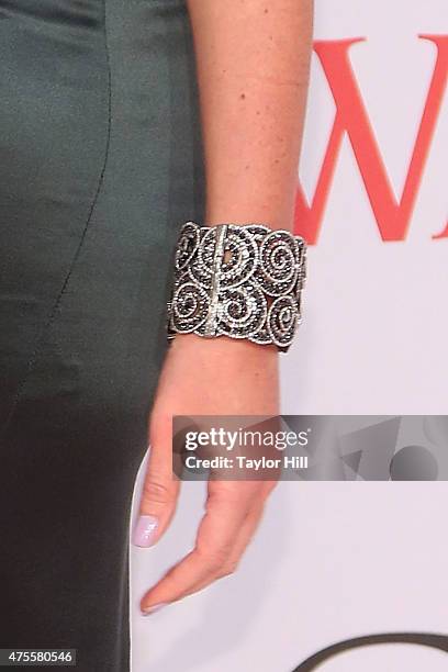 Ofira Sandberg, jewelry detail, attends the 2015 CFDA Awards at Alice Tully Hall at Lincoln Center on June 1, 2015 in New York City.