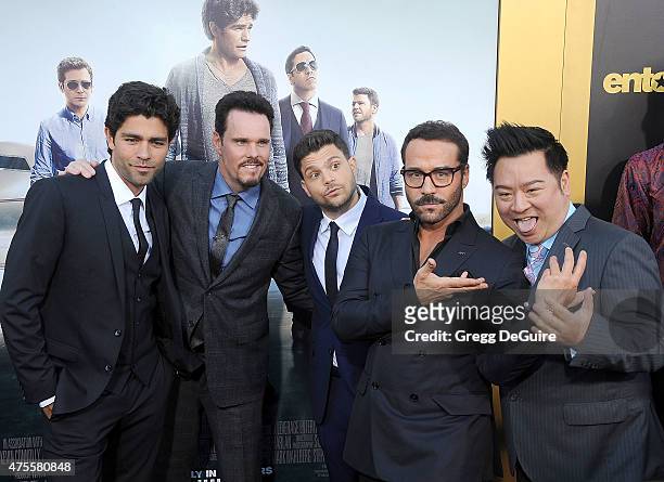 Actors Adrian Grenier, Kevin Dillon, Jerry Ferrara, Jeremy Piven and Rex Lee arrive at the Los Angeles premiere of "Entourage" at Regency Village...