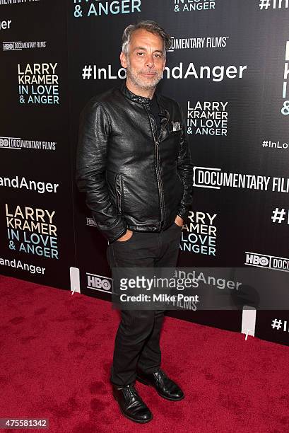 Actor Joe Mantello attends the "Larry Kramer in Love and Anger" New York Premiere at Time Warner Center on June 1, 2015 in New York City.