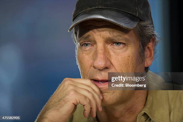 Michael "Mike" Rowe, former host of "Dirty Jobs", speaks during a Bloomberg West Television interview in San Francisco, California, U.S., on...