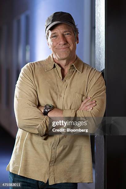 Michael "Mike" Rowe, former host of "Dirty Jobs", stands for a photograph after a Bloomberg West Television interview in San Francisco, California,...