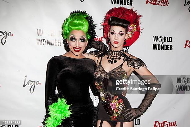 Bianca Del Rio and Violet Chachki attend "RuPaul's Drag Race" Season 7 Finale And Coronation at Stage48 on June 1, 2015 in New York City.