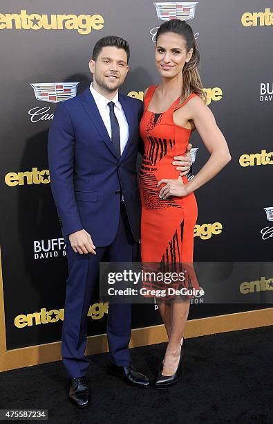 Actor Jerry Ferrara and Breanne Racano arrive at the Los Angeles premiere of "Entourage" at Regency Village Theatre on June 1, 2015 in Westwood,...