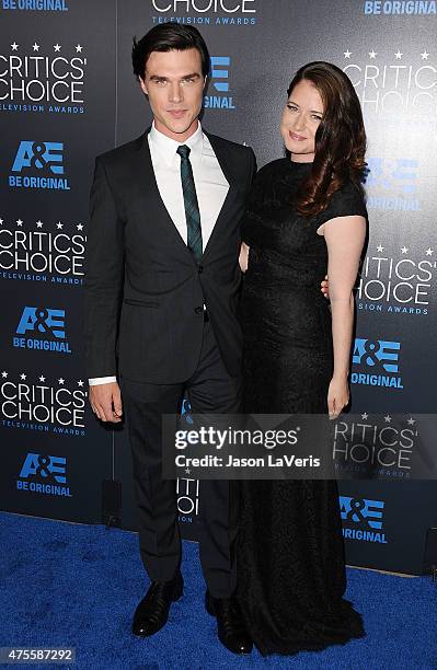 Actor Finn Wittrock and wife Sarah Roberts attend the 5th annual Critics' Choice Television Awards at The Beverly Hilton Hotel on May 31, 2015 in...