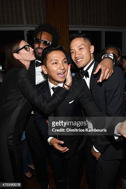 Jenna Lyons, Maxwell Osborne, Prabal Gurung and Dao-Yi Chow attend the official CFDA Fashion Awards after party co-Hosted by Refinery29 at The Top of...