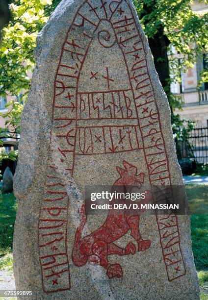 Rune Stone, Lund, Sweden. Viking civilisation.