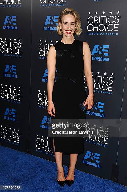 Actress Sarah Paulson attends the 5th annual Critics' Choice Television Awards at The Beverly Hilton Hotel on May 31, 2015 in Beverly Hills,...