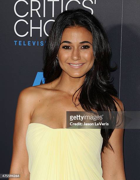 Actress Emmanuelle Chriqui attends the 5th annual Critics' Choice Television Awards at The Beverly Hilton Hotel on May 31, 2015 in Beverly Hills,...