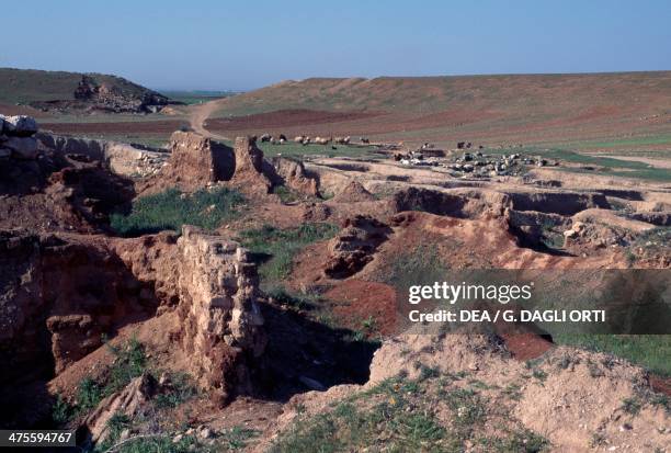 Ruins of Ebla, 60 km from Aleppo, Syria. Eblaite civilisation, 3rd-2nd millennium BC.