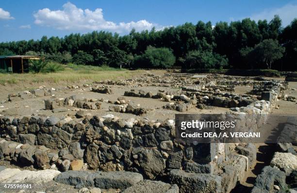 Ruins of the archaeological park, Giardini-Naxos, Sicily, Italy. Greek civilisation.